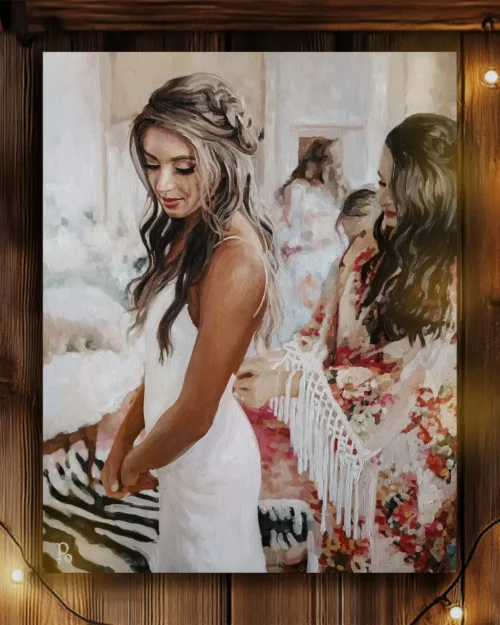 Get Oil Painting Wedding Portrait From Photo