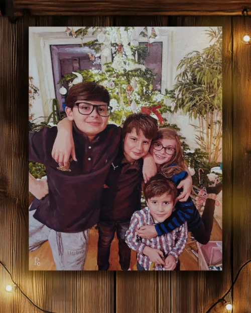 Holiday Children Portrait — Merry Christmas Gift