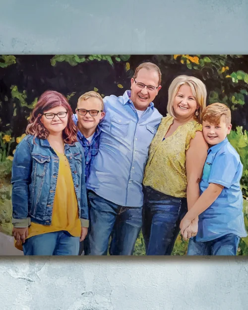 Custom Family Painting From Photo