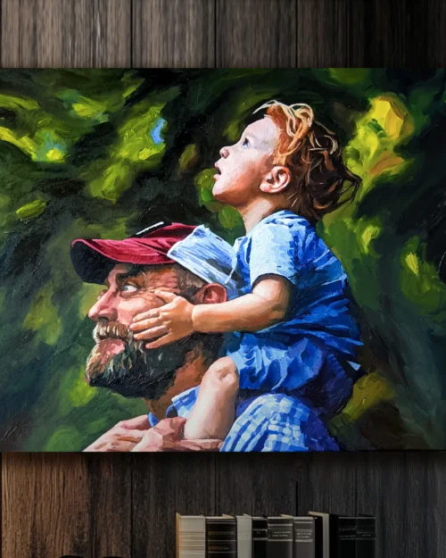 Father's Day Artwork—Customized Oil Painting