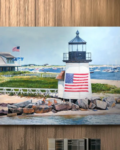 Patriotic Custom Landscape Painting — Handmade Piece