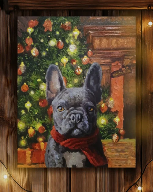 Handmade Pet Portrait — Christmas Painting Gift